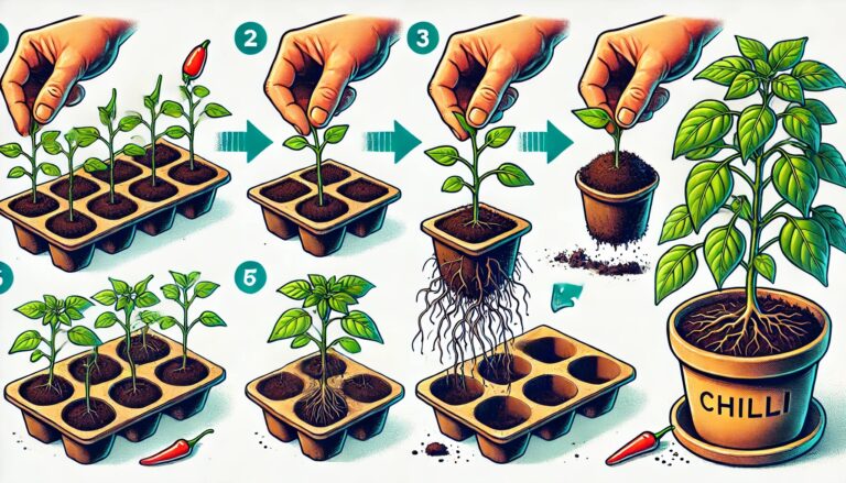 Potting on Chillies
